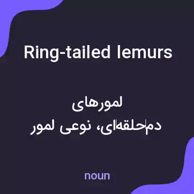 معنی ring-tailed lemurs به فارسی معنی ring-tailed lemurs به فارسی