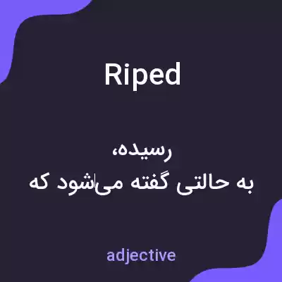 معنی riped به فارسی معنی riped به فارسی