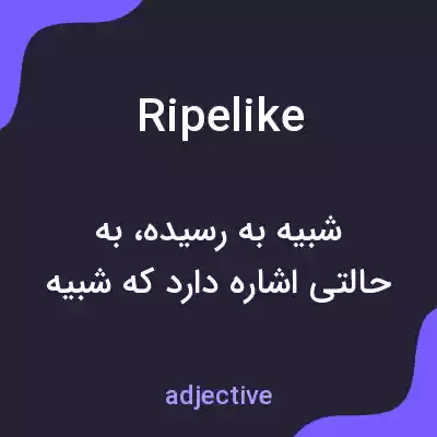 معنی ripelike به فارسی