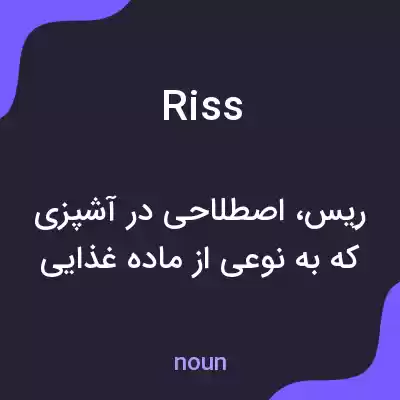 معنی riss به فارسی