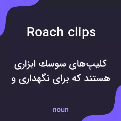 معنی roach clips به فارسی معنی roach clips به فارسی