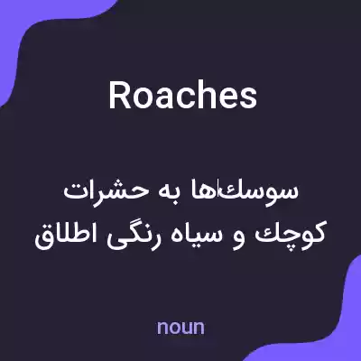 معنی roaches به فارسی معنی roaches به فارسی