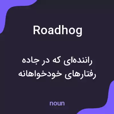 معنی road hog به فارسی معنی road hog به فارسی