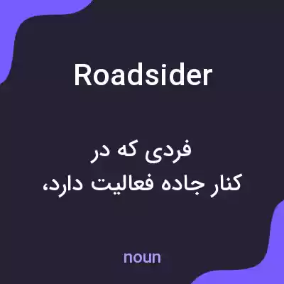 معنی roadsider به فارسی معنی roadsider به فارسی