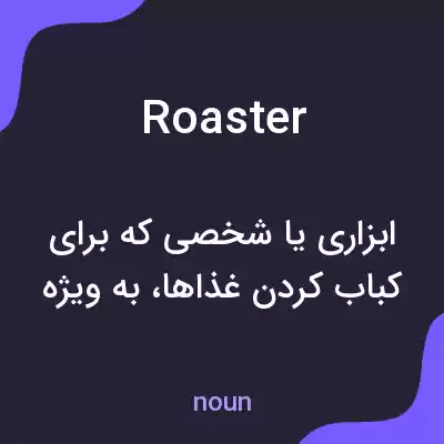 معنی roaster به فارسی معنی roaster به فارسی