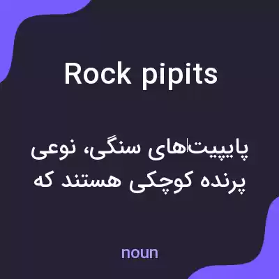 معنی rock pipits به فارسی معنی rock pipits به فارسی