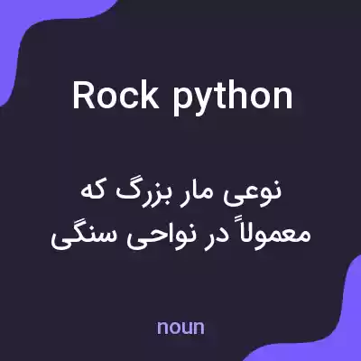 معنی rock python به فارسی
