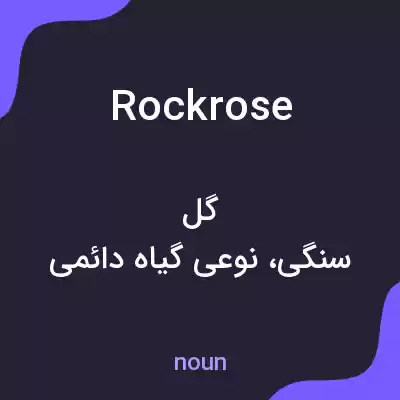 معنی rockrose به فارسی معنی rockrose به فارسی