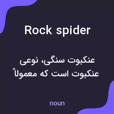 معنی rock spider به فارسی معنی rock spider به فارسی