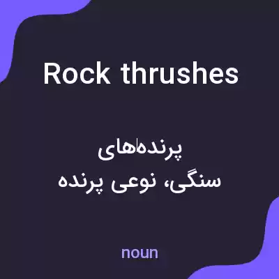معنی rock thrushes به فارسی معنی rock thrushes به فارسی