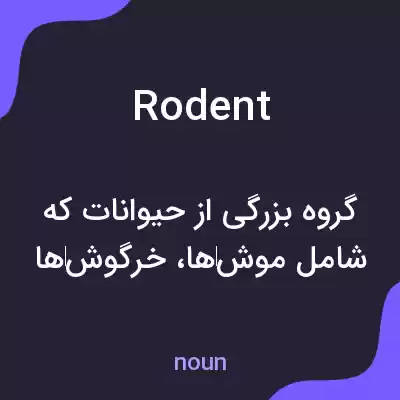 معنی rodent به فارسی معنی rodent به فارسی