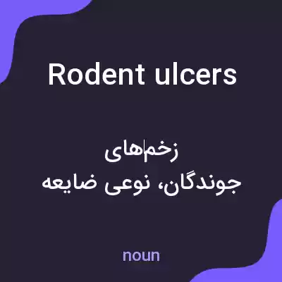 معنی rodent ulcers به فارسی