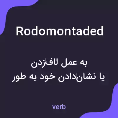 معنی rodomontaded به فارسی