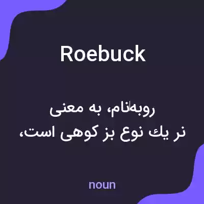 معنی roebuck به فارسی معنی roebuck به فارسی