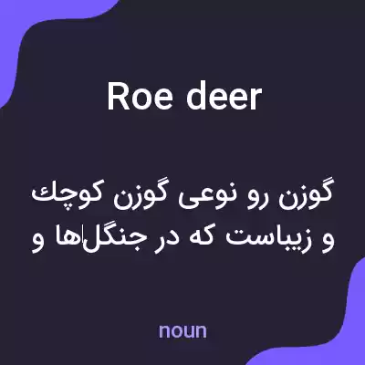 معنی roe deer به فارسی معنی roe deer به فارسی