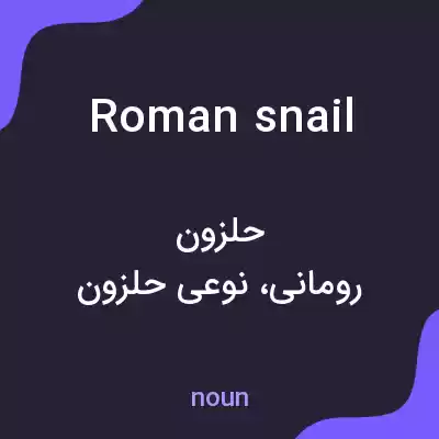 معنی roman snail به فارسی معنی roman snail به فارسی