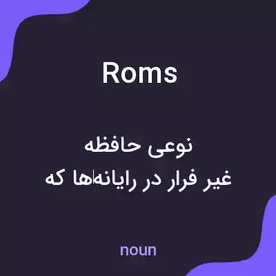 معنی roms به فارسی معنی roms به فارسی