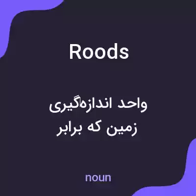 معنی roods به فارسی معنی roods به فارسی
