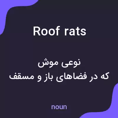 معنی roof rats به فارسی معنی roof rats به فارسی