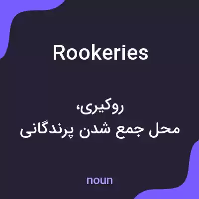 معنی rookeries به فارسی معنی rookeries به فارسی