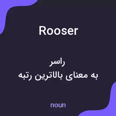 معنی rooser به فارسی معنی rooser به فارسی
