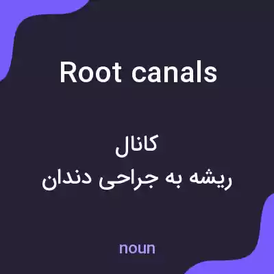 معنی root canals به فارسی معنی root canals به فارسی
