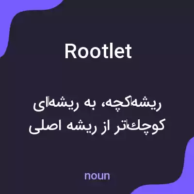معنی rootlet به فارسی معنی rootlet به فارسی