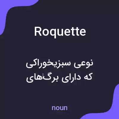 معنی roquette به فارسی معنی roquette به فارسی