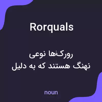 معنی rorquals به فارسی معنی rorquals به فارسی