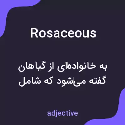 معنی rosaceous به فارسی معنی rosaceous به فارسی