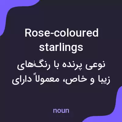 معنی rose-coloured starlings به فارسی معنی rose-coloured starlings به فارسی