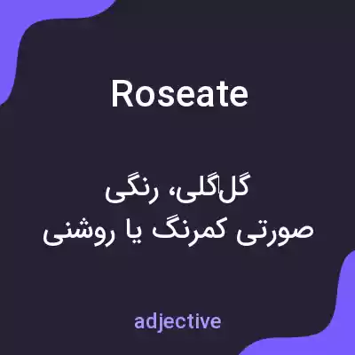 معنی roseate به فارسی معنی roseate به فارسی