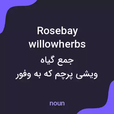 معنی rosebay willowherbs به فارسی معنی rosebay willowherbs به فارسی