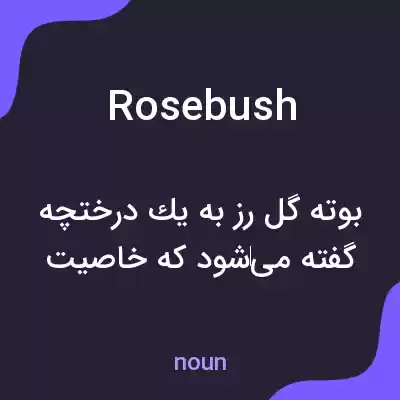 معنی rose bush به فارسی معنی rose bush به فارسی