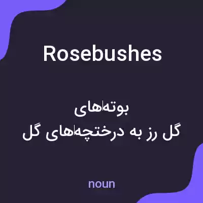 معنی rose bushes به فارسی معنی rose bushes به فارسی