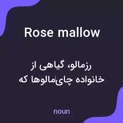 معنی rose mallow به فارسی معنی rose mallow به فارسی