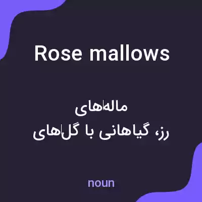 معنی rose mallows به فارسی معنی rose mallows به فارسی