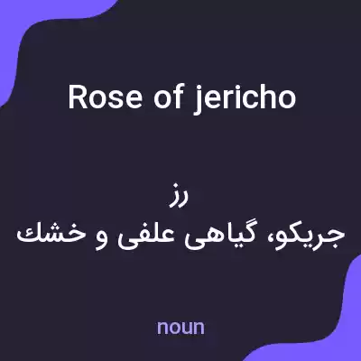 معنی rose of jericho به فارسی معنی rose of jericho به فارسی