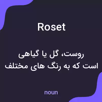 معنی roset به فارسی معنی roset به فارسی