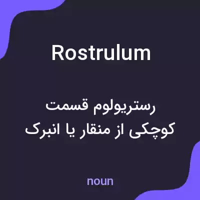 معنی rostrulum به فارسی معنی rostrulum به فارسی