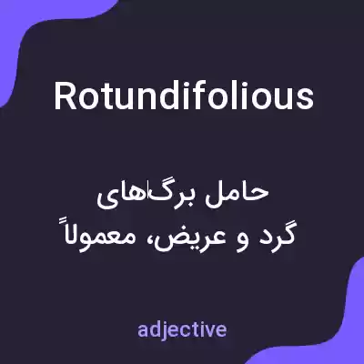 معنی rotundifolious به فارسی معنی rotundifolious به فارسی