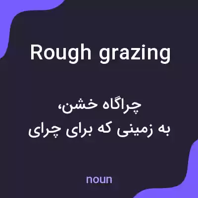 معنی rough grazing به فارسی معنی rough grazing به فارسی