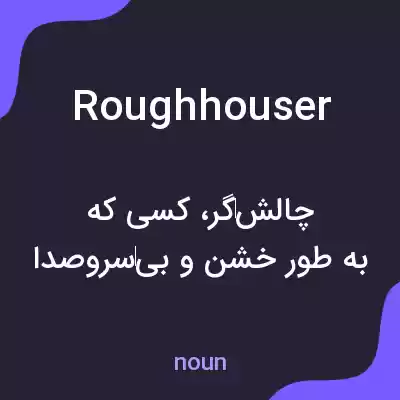 معنی roughhouser به فارسی معنی roughhouser به فارسی