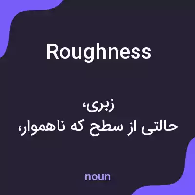 معنی roughness به فارسی معنی roughness به فارسی
