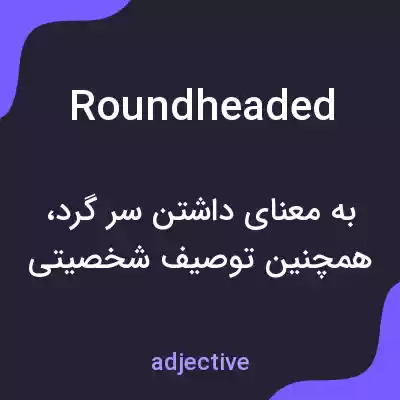 معنی roundheaded به فارسی معنی roundheaded به فارسی