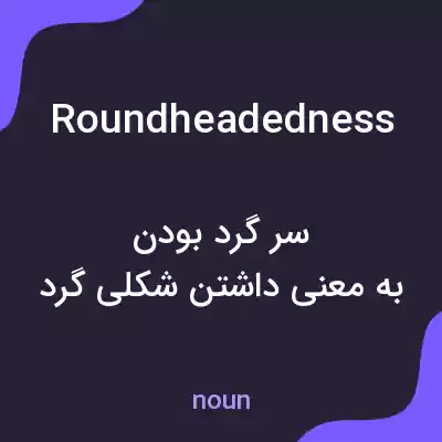 معنی roundheadedness به فارسی معنی roundheadedness به فارسی