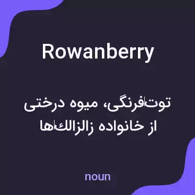 معنی rowanberry به فارسی معنی rowanberry به فارسی