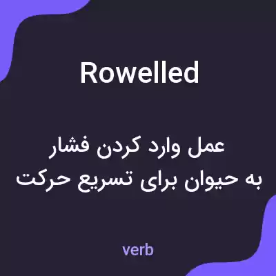 معنی rowelled به فارسی معنی rowelled به فارسی