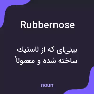 معنی rubbernose به فارسی معنی rubbernose به فارسی