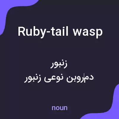 معنی ruby-tail wasp به فارسی معنی ruby-tail wasp به فارسی